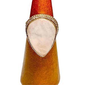 Rose Quartz Gemstone in a Handcrafted 925 Stamped Ring (8)